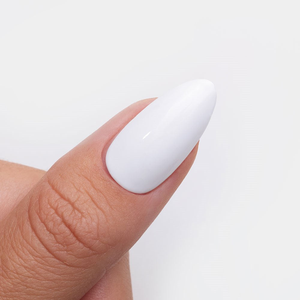 Gelous Whiteout HEMA & TPO Free gel nail polish swatch - photographed in New Zealand on model
