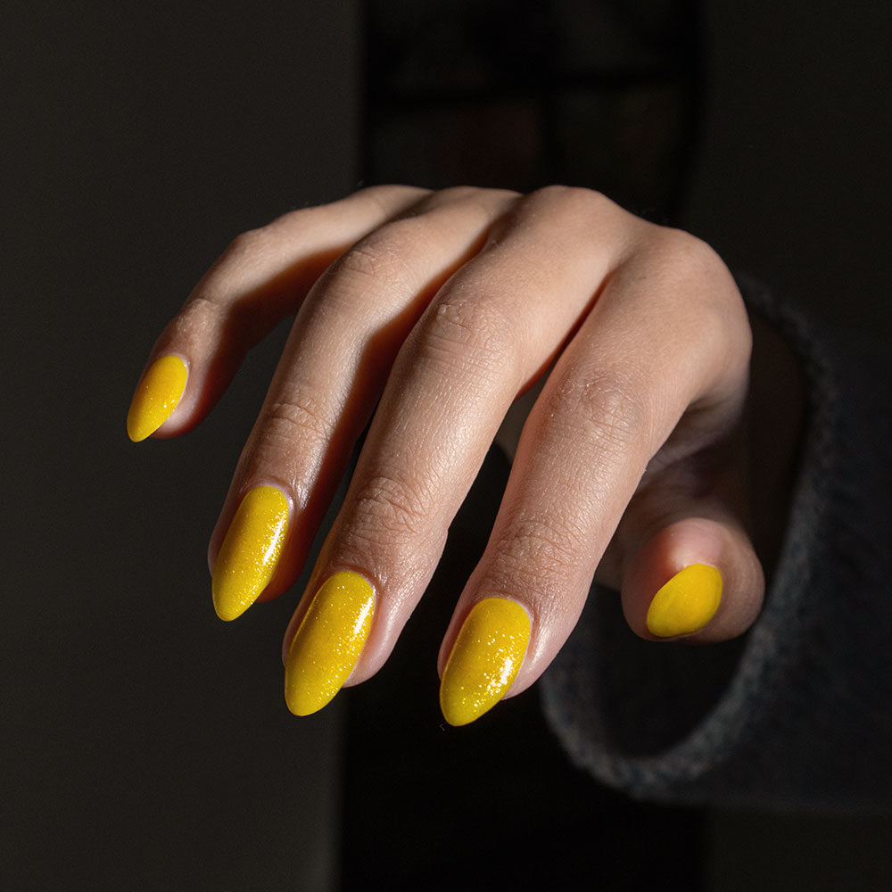 Gelous Walking on Sunshine gel nail polish swatch - photographed in New Zealand