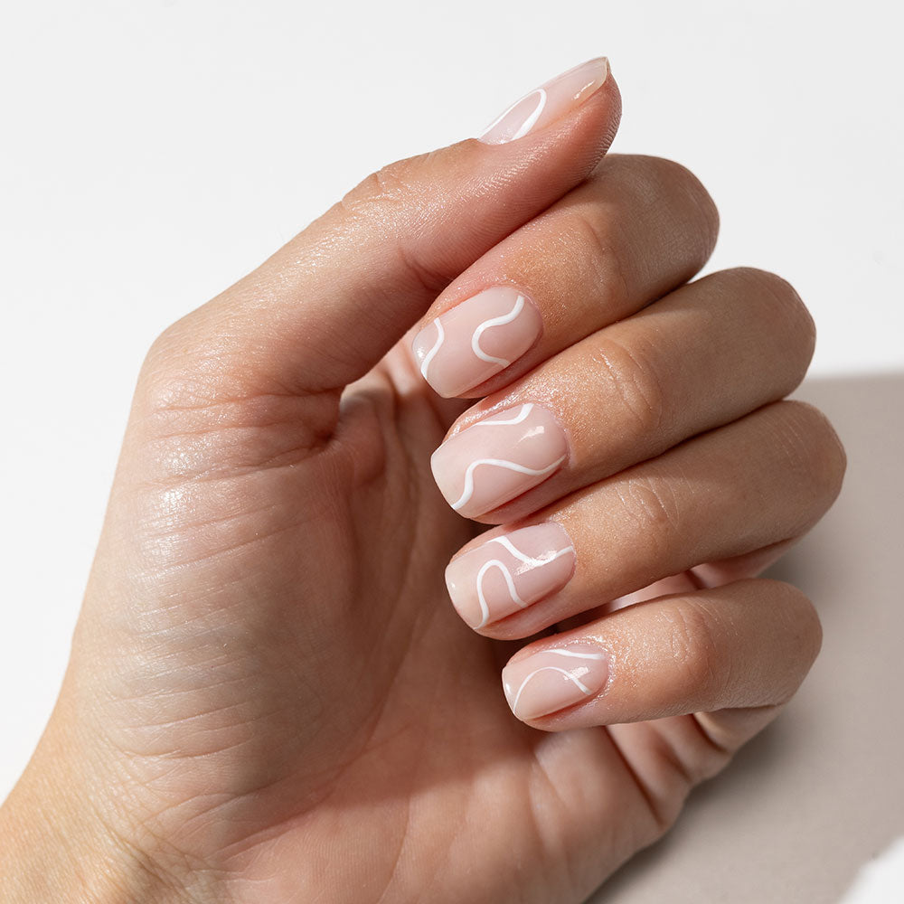 Gelous Just White gel nail polish - photographed in New Zealand on model