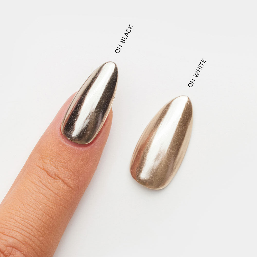 Gold Mirror Chrome Nail Powder Online | United States - Gelous