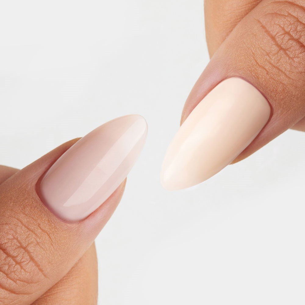 Gelous Nude Rubber Base Coat and Satin Top Coat gel nail polish Duo - photographed in New Zealand