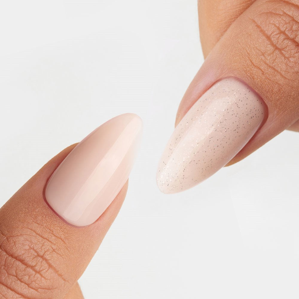 Gelous Angelic and Fine Glitter Top Coat gel nail polish Duo - photographed in New Zealand 