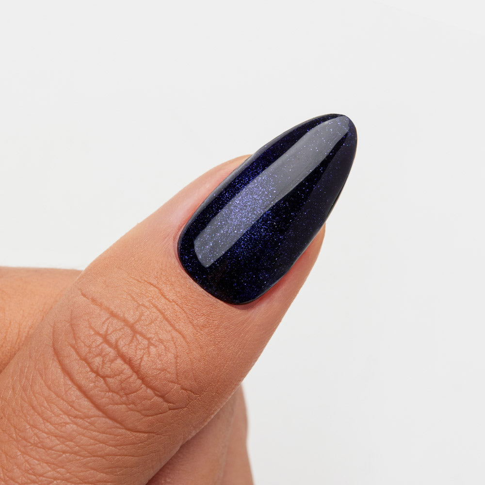 Gelous Fantasy Hallucination gel nail polish swatch on Black Out - photographed in New Zealand