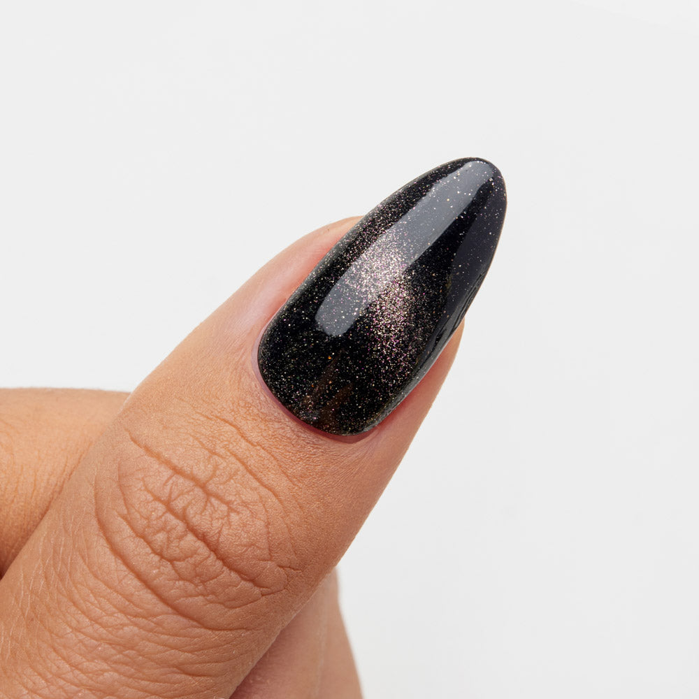 Gelous Fantasy Illusion gel nail polish swatch on Black Out - photographed in New Zealand