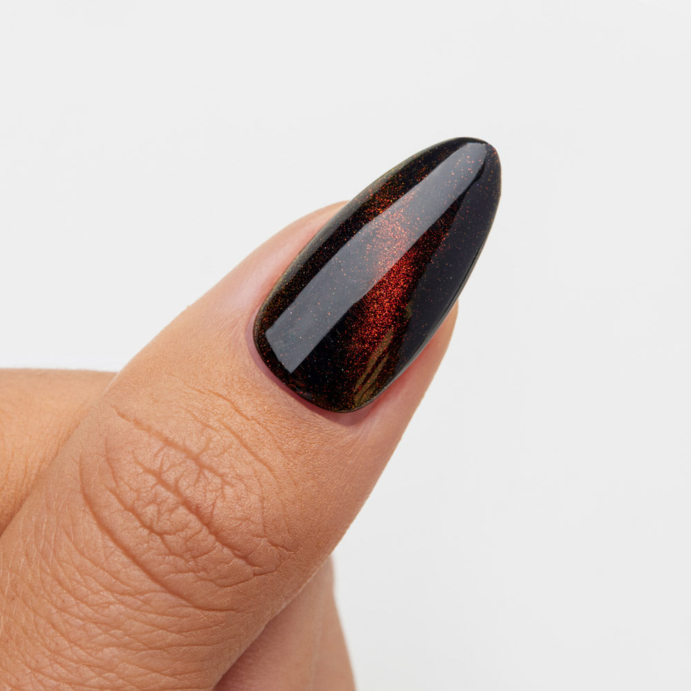 Gelous Fantasy Immortal gel nail polish swatch on Black Out - photographed in New Zealand