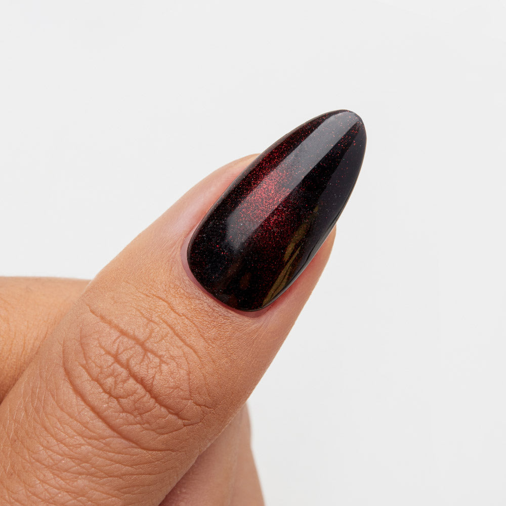 Gelous Fantasy Romance gel nail polish swatch on Black Out - photographed in New Zealand
