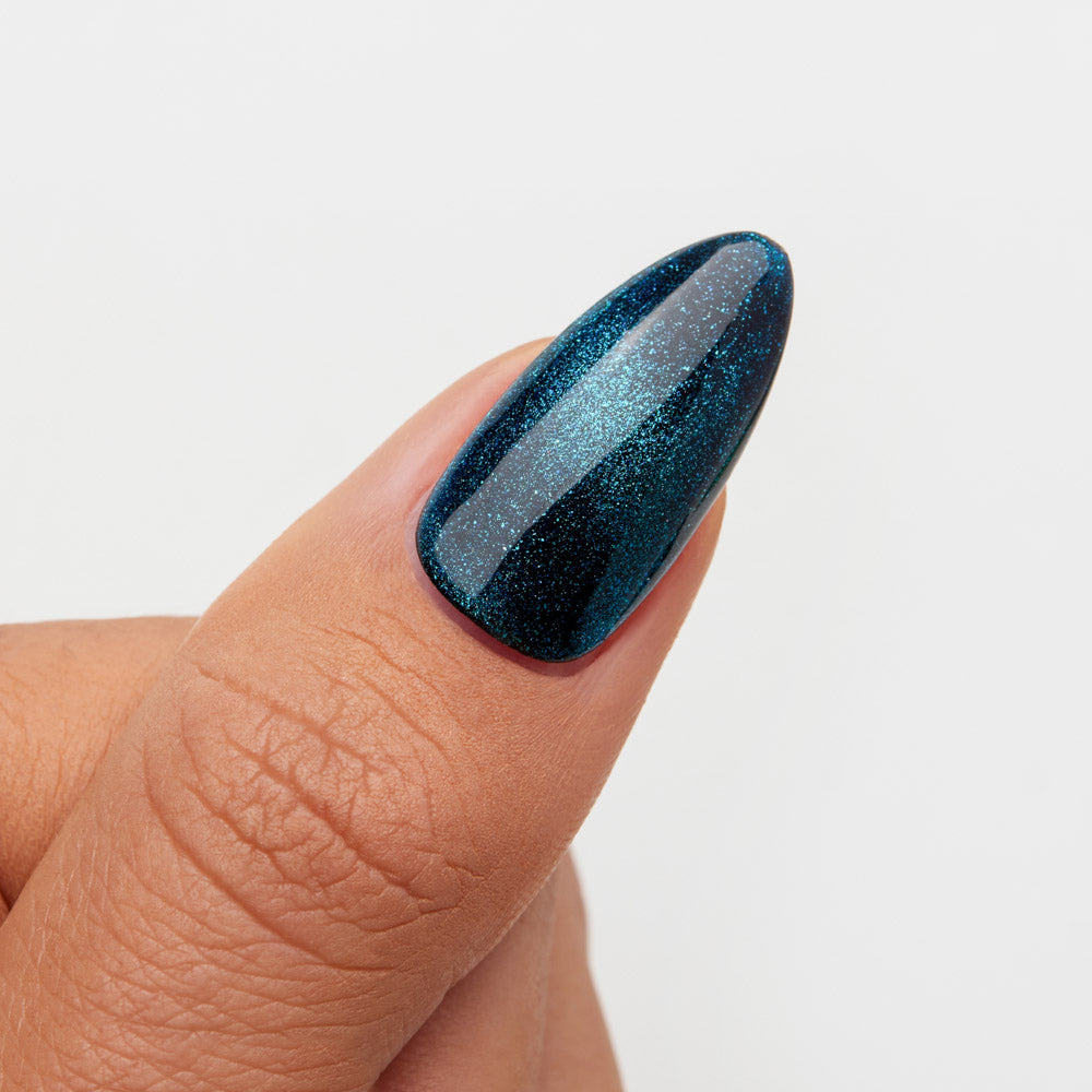 Gelous Fantasy Wishing Well gel nail polish swatch on Black Out - photographed in New Zealand