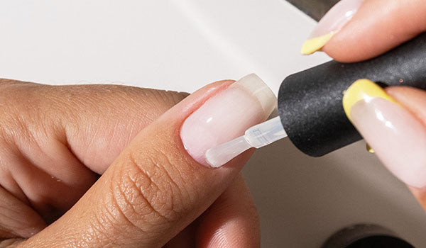 How To Apply Gelous Gel Nail Polish - Base Coat - photographed in New Zealand