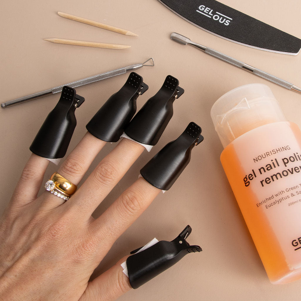 How to remove your Gel Nail Polish by soaking off with Removal Clips - photographed in New Zealand
