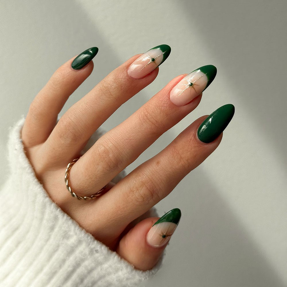 Gelous Imperfect True Green Mini gel nail polish - photographed in New Zealand on model