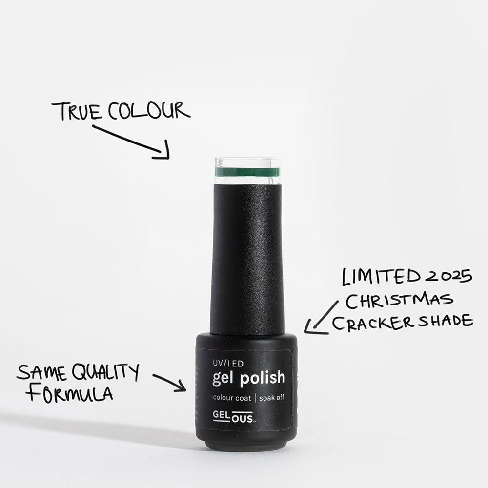 Gelous Imperfect Mid Green Mini gel nail polish - photographed in New Zealand
