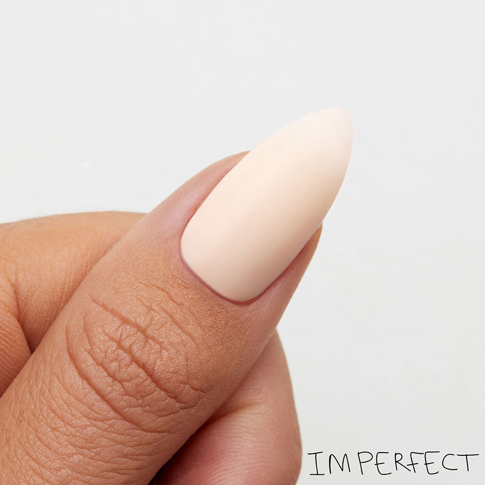 Gelous Imperfect Matte Top Coat gel nail polish on model - photographed in New Zealand