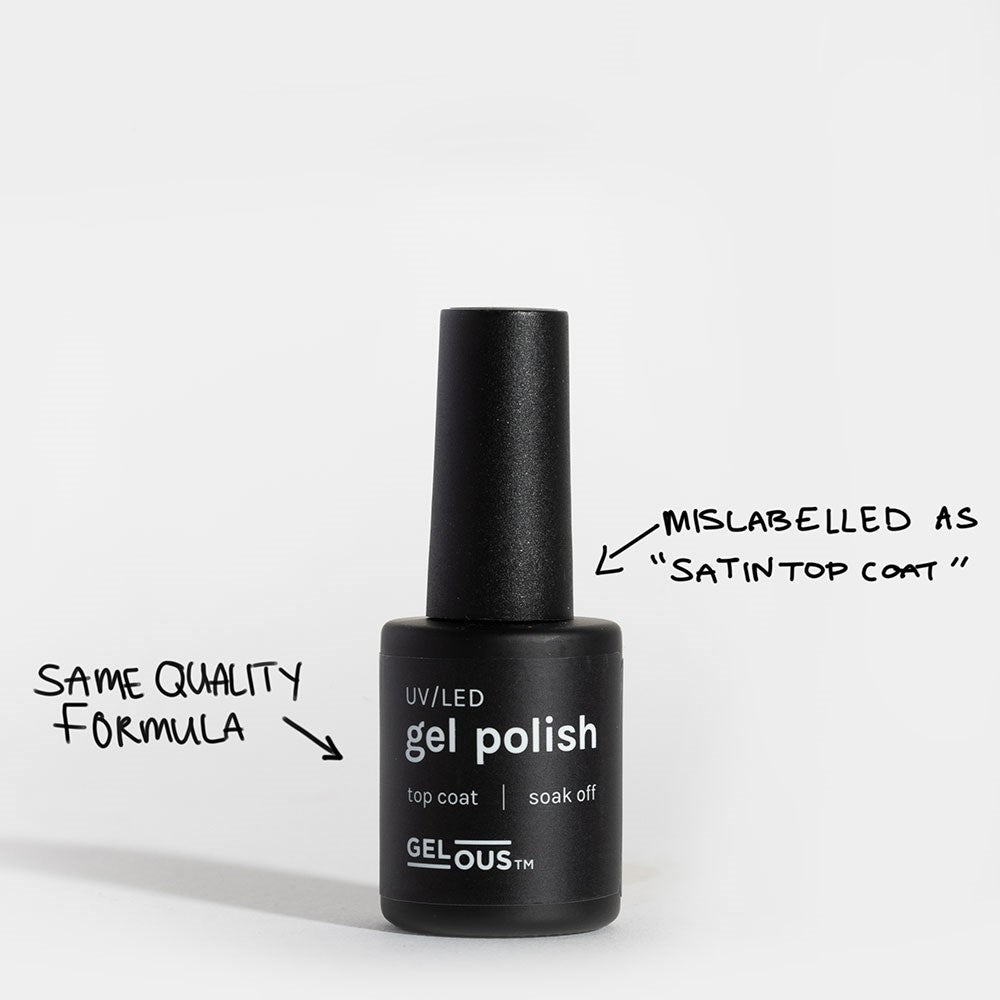 Gelous Imperfect Matte Top Coat gel nail polish - photographed in New Zealand