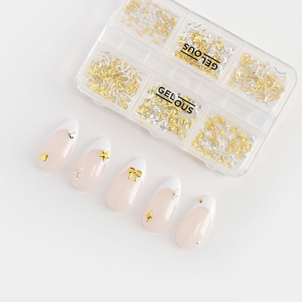 Gelous Silver and Gold Charms Nail Art Set product photo - photographed in Australia