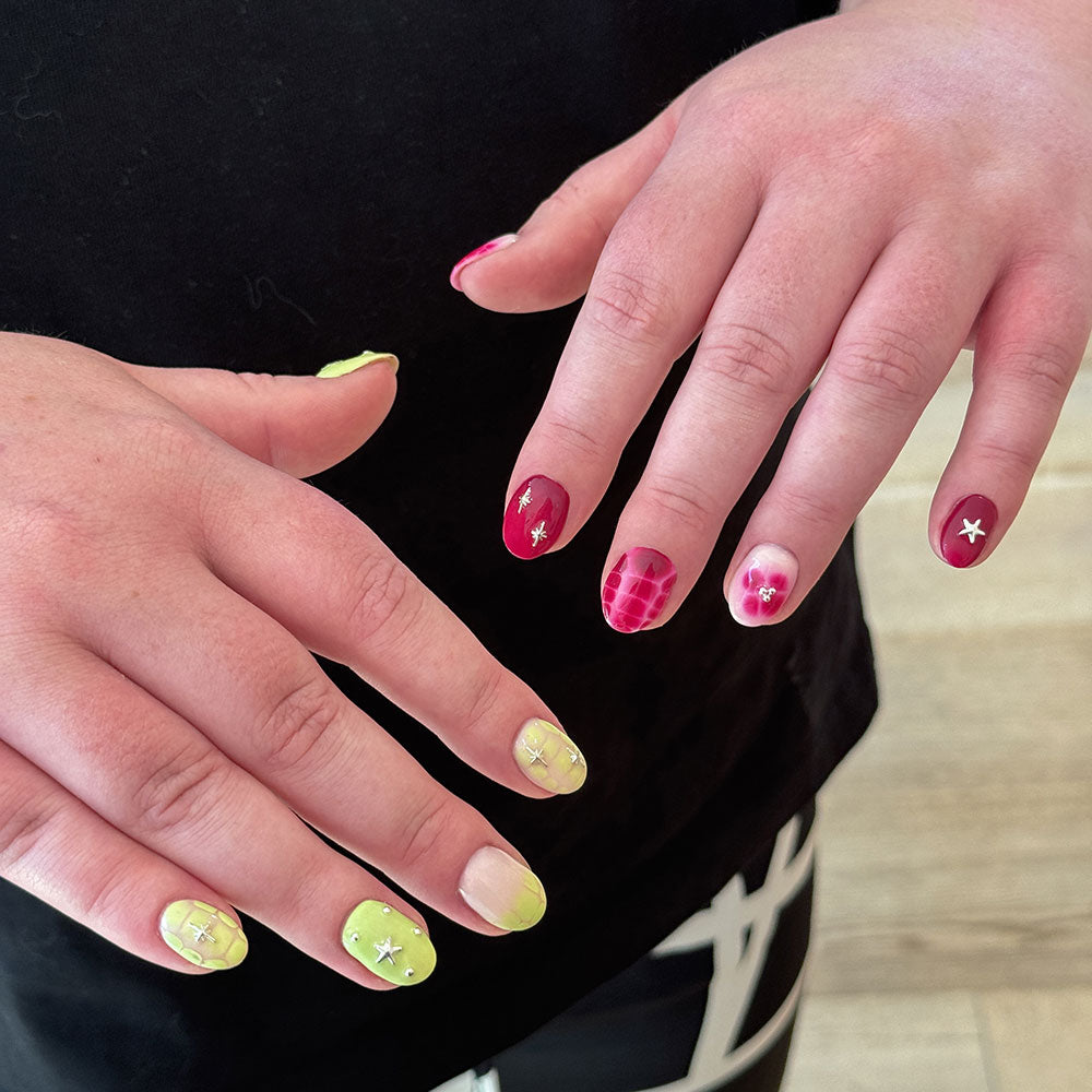 Gelous Silver and Gold Charms Nail Art Set product photo - photographed in Australia