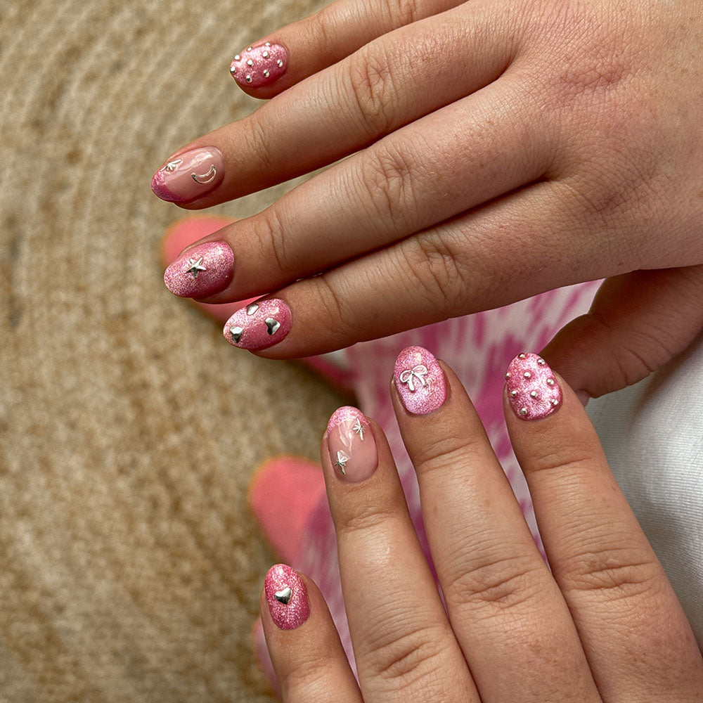 Gelous Silver and Gold Charms Nail Art Set product photo - photographed in Australia