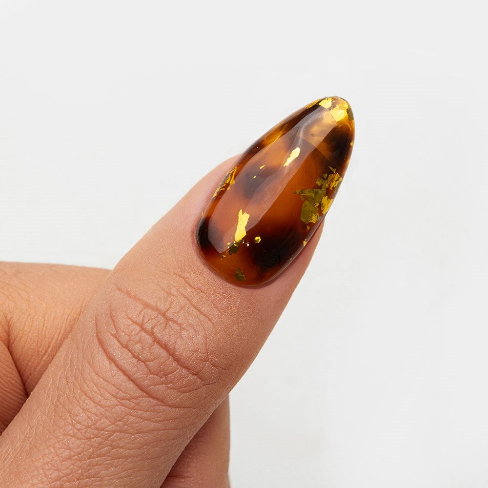 Gelous Yellow Gold Leaf  - photographed in New Zealand on model 