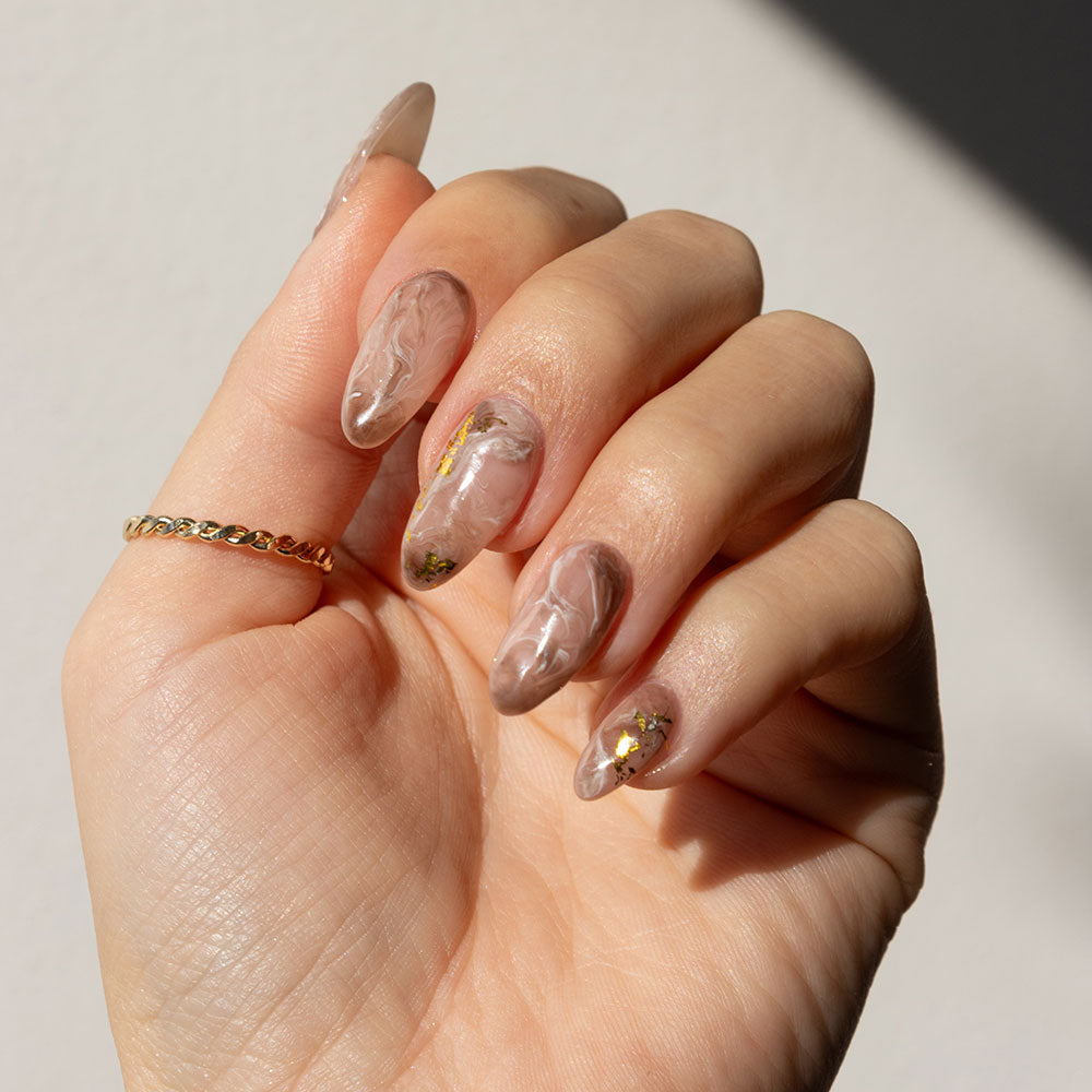 Gelous Yellow Gold Leaf  - photographed in New Zealand on model 