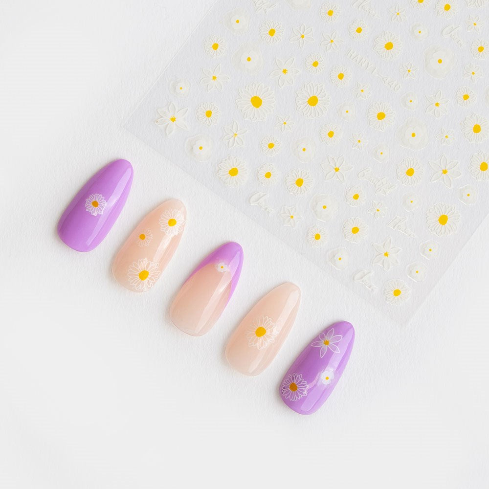 Gelous Delicate Daisy Nail Art Stickers product photo - photographed in New Zealand