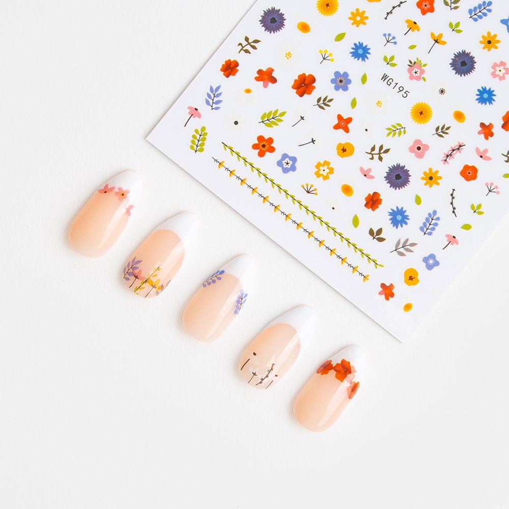 Gelous Wildflower Nail Art Stickers product photo - photographed in New Zealand