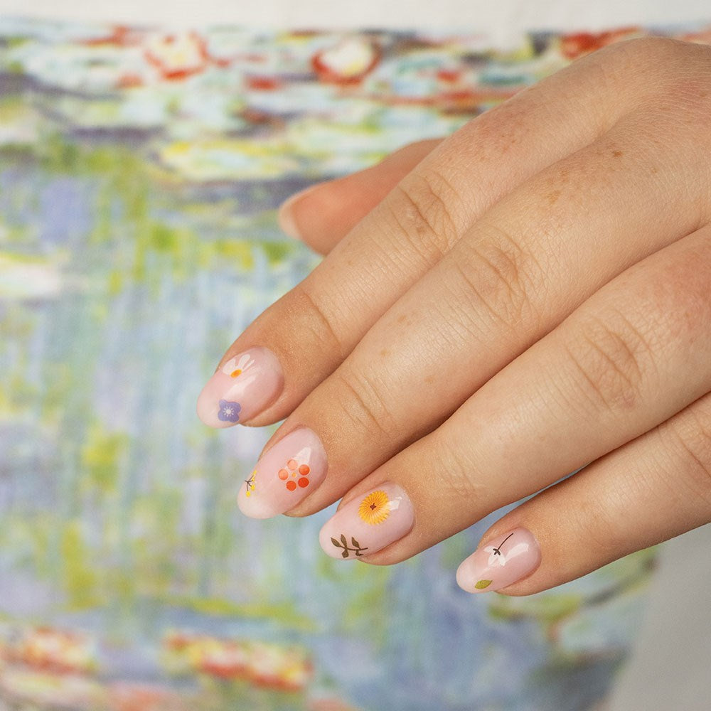 Gelous Wildflower Nail Art Stickers product photo - photographed in New Zealand on model
