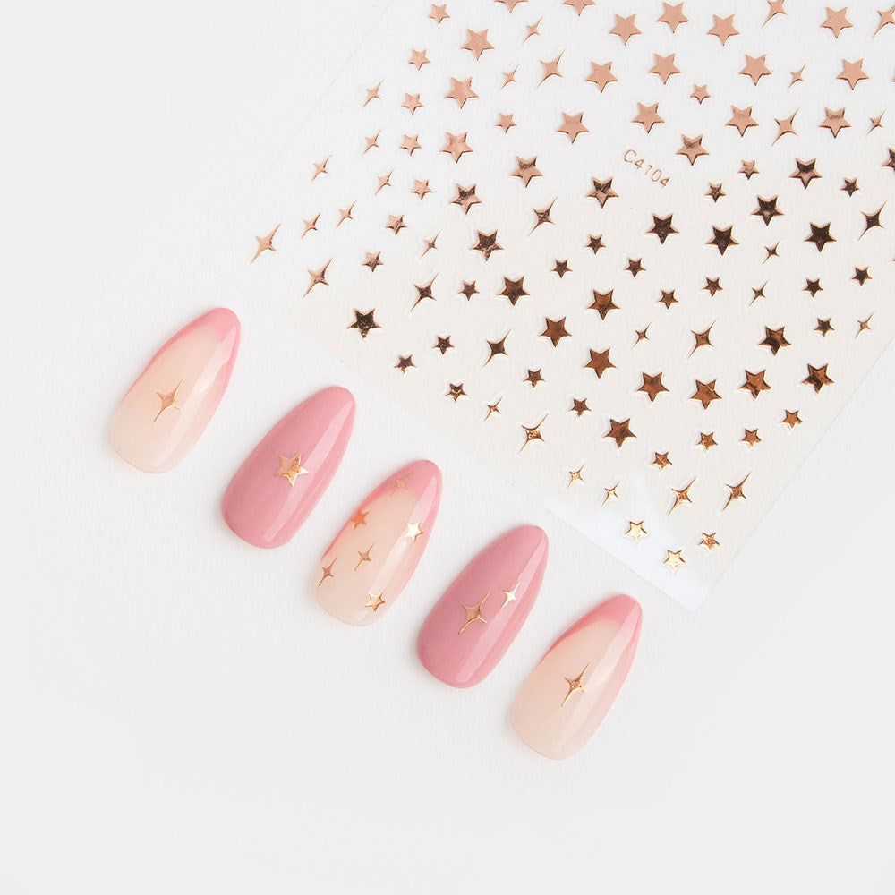 Gelous Rose Gold Nail Art Stickers product photo - photographed in New Zealand