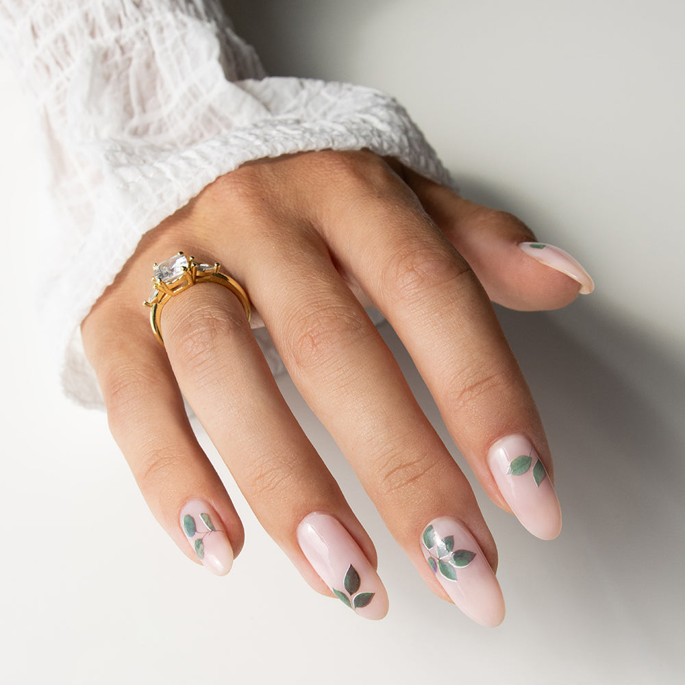 Gelous Green Leaf Water Nail Transfers product photo - photographed in New Zealand