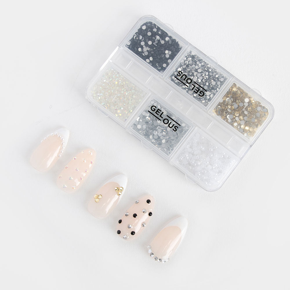 Gelous Classic Pearl and Rhinestone Nail Art Set product photo - photographed in New Zealand