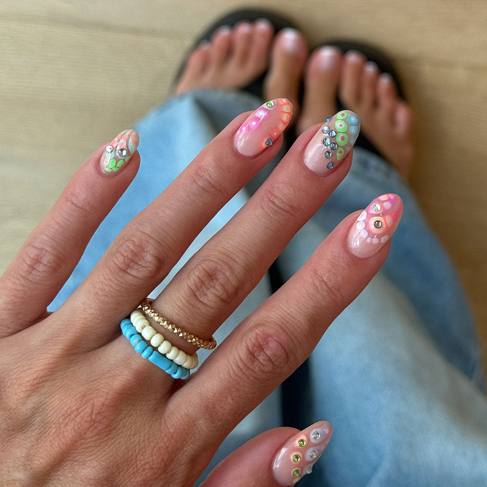 Gelous Pastel Rhinestone Nail Art Set product photo - photographed in New Zealand