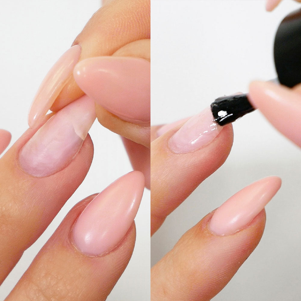Using Gelous UV/LED Fibre Nail Repair Glue to fix a broken nail - photographed in New Zealand