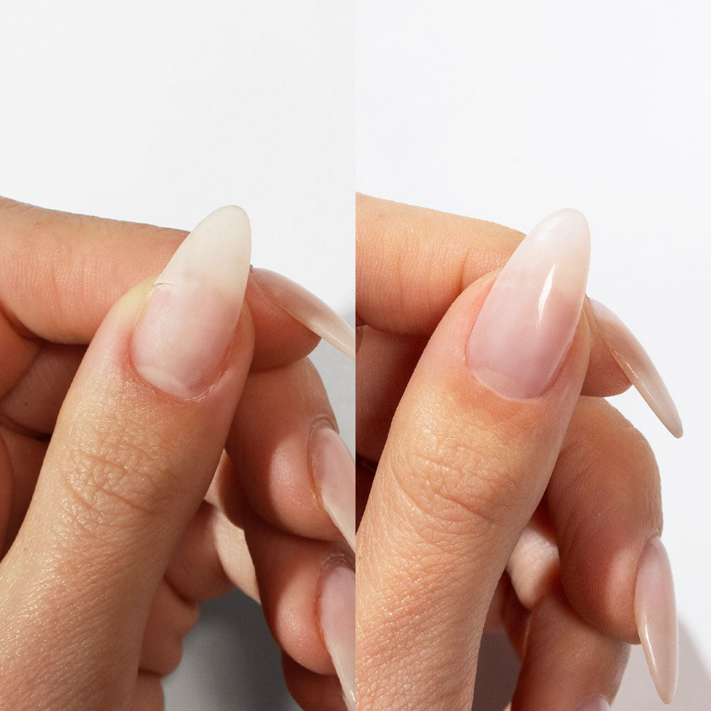 Using Gelous UV/LED Fibre Nail Repair Glue to fix a broken nail - photographed in New Zealand