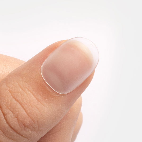 Gelous Short Round Nail Tips applied on model in New Zealand