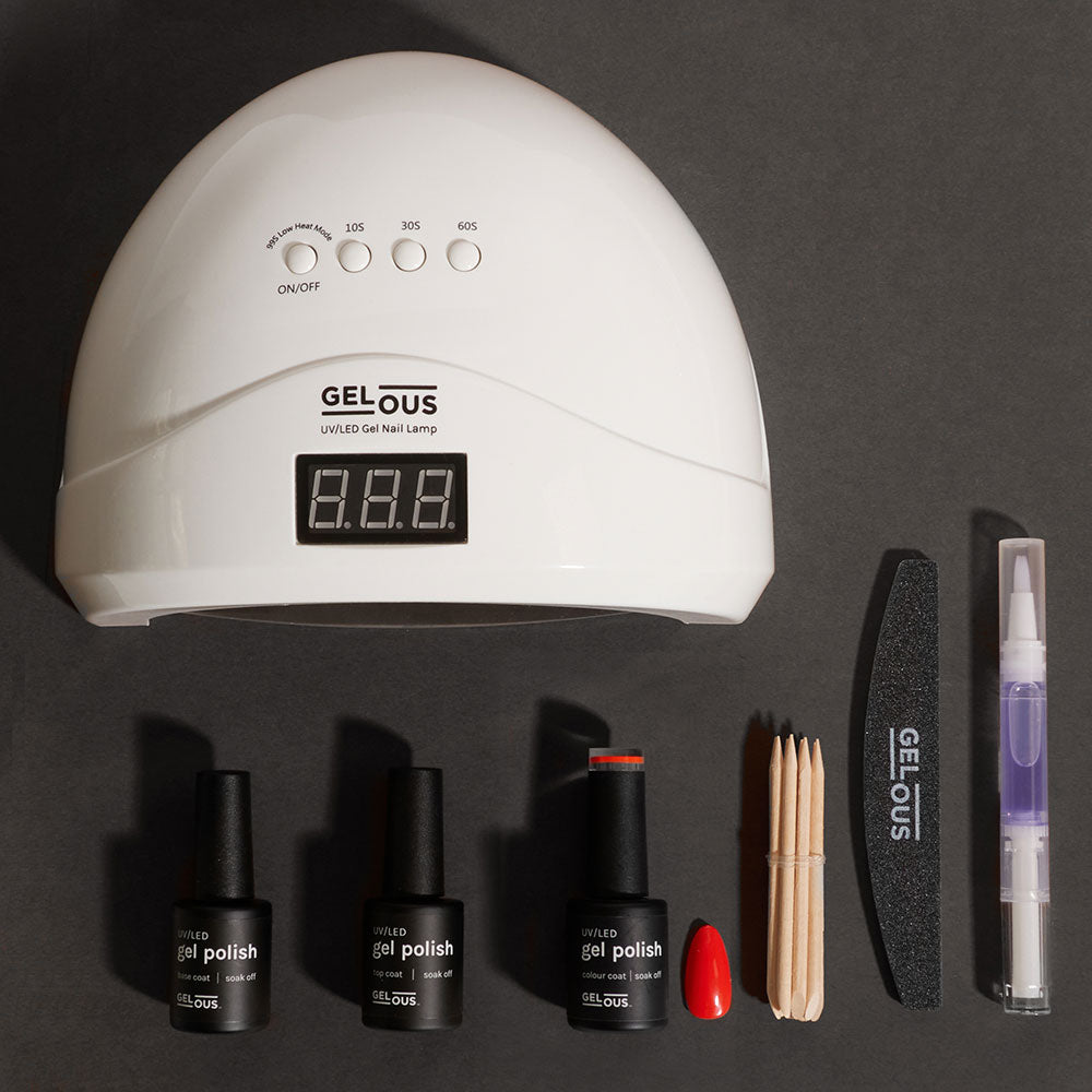 Gelous gel nail polish Lady in Red Essentials Kit - photographed in New Zealand