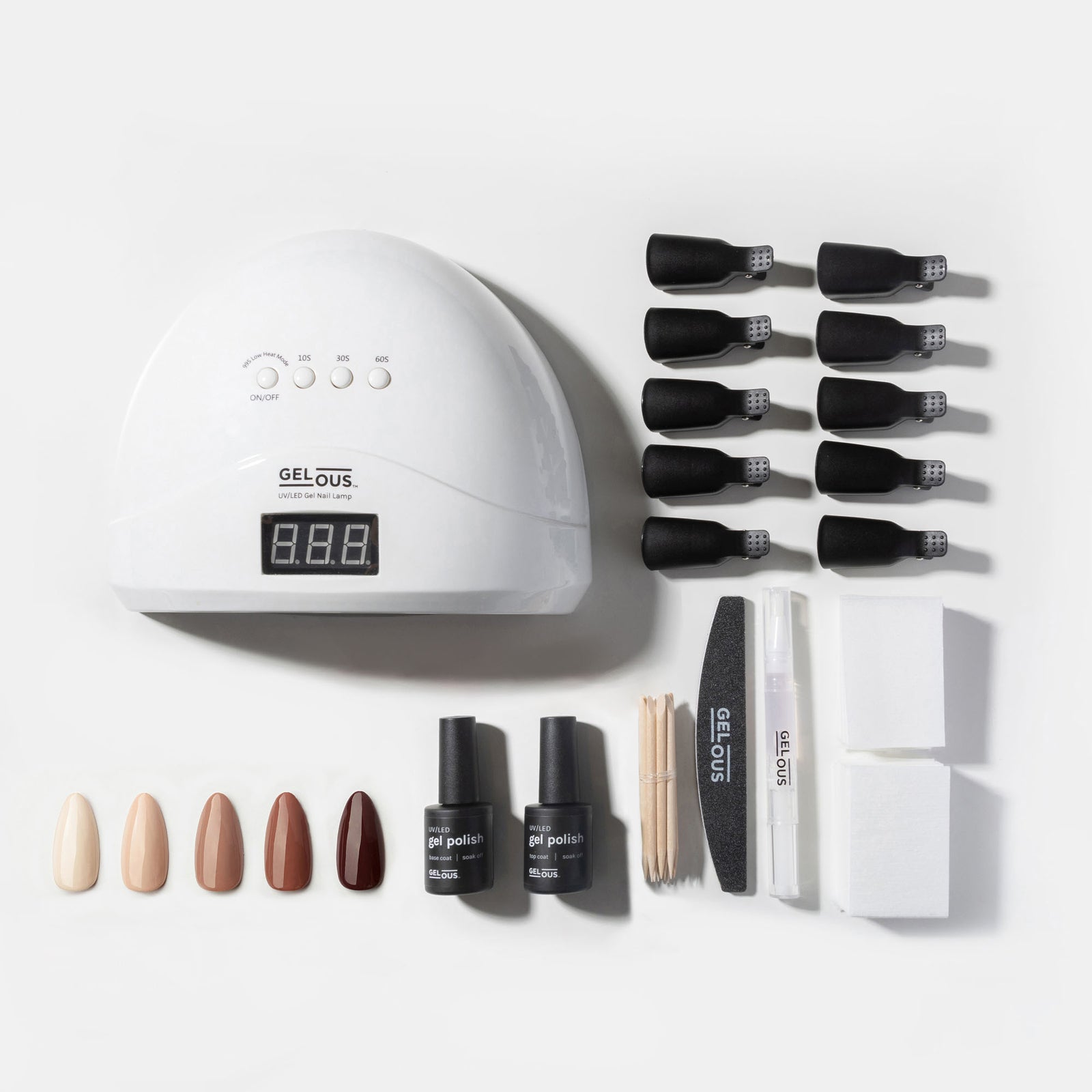 Gelous gel nail polish Nudes and Browns Ultimate Starter Kit - photographed in New Zealand