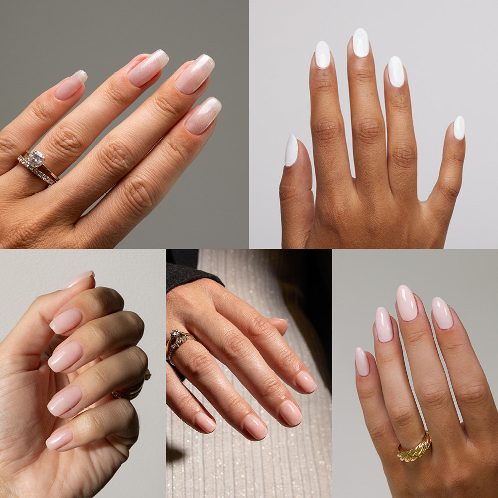 Gelous gel nail polish Bridal Ultimate Starter Kit - photographed in New Zealand on models