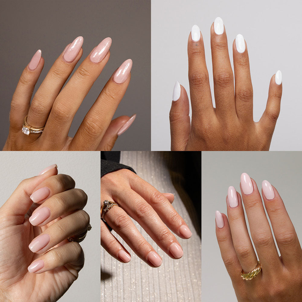 Gelous gel nail polish Bridal Polish Pack- photographed in New Zealand on models