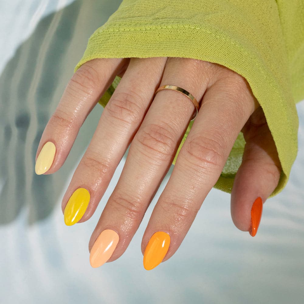 Gelous gel nail polish Oranges &amp; Yellows Polish Pack - photographed in New Zealand