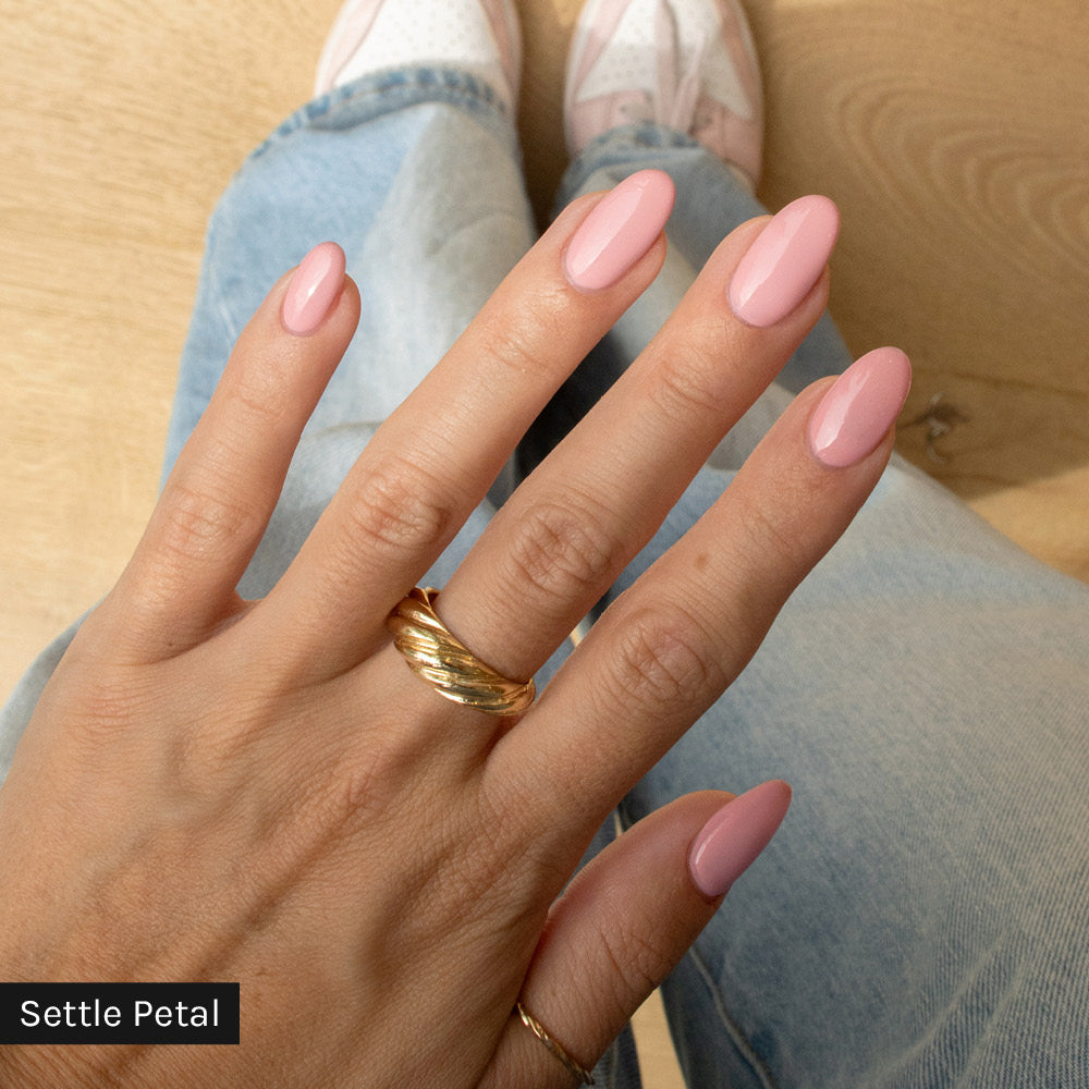 Gel Nail Polish Settle Petal with Blooms & Berries Starter Kit - photographed in New Zealand on model
