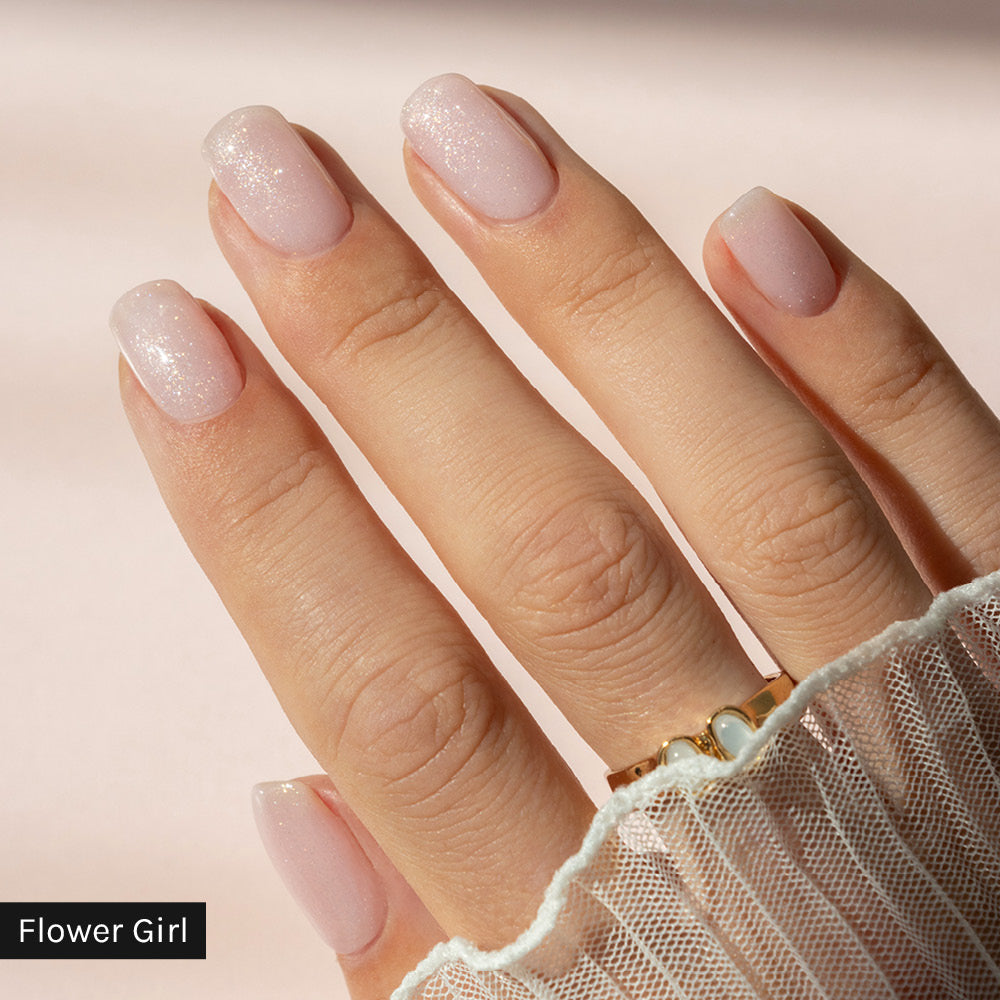 Gel Nail Polish Flower Girl with Blooms & Berries Starter Kit - photographed in New Zealand on model
