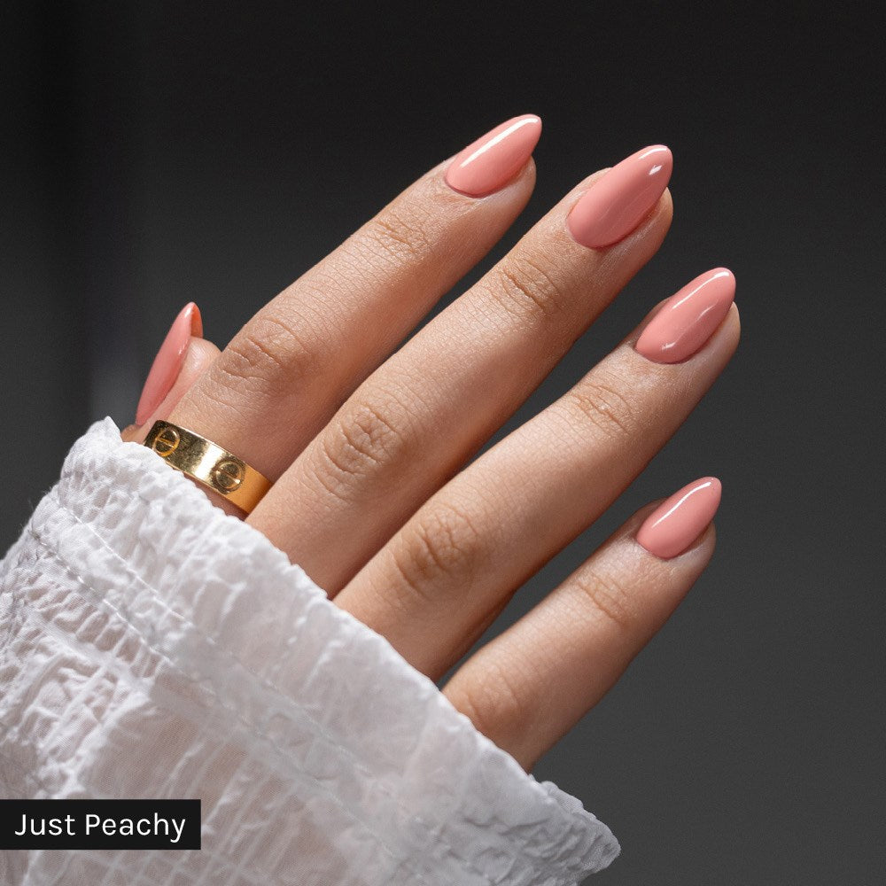 Gelous gel nail polish Pastels Starter Kit with Just Peachy - photographed in New Zealand