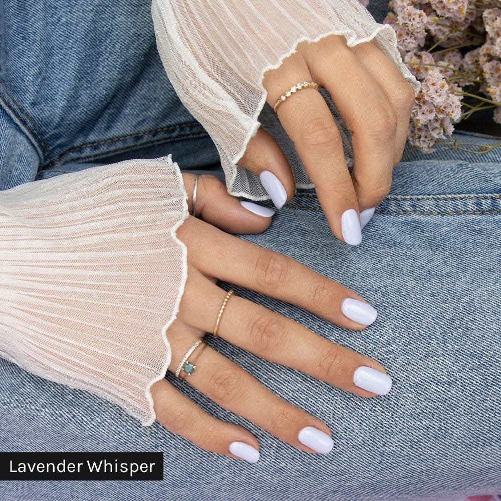 Gelous gel nail polish Pastels Starter Kit with Lavender Whisper - photographed in New Zealand