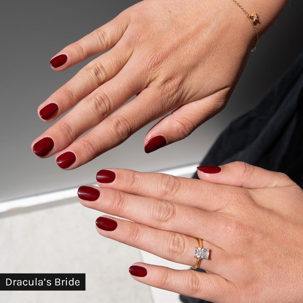 Gelous gel nail polish Signature Starter Kit with Dracula's Bride - photographed in New Zealand