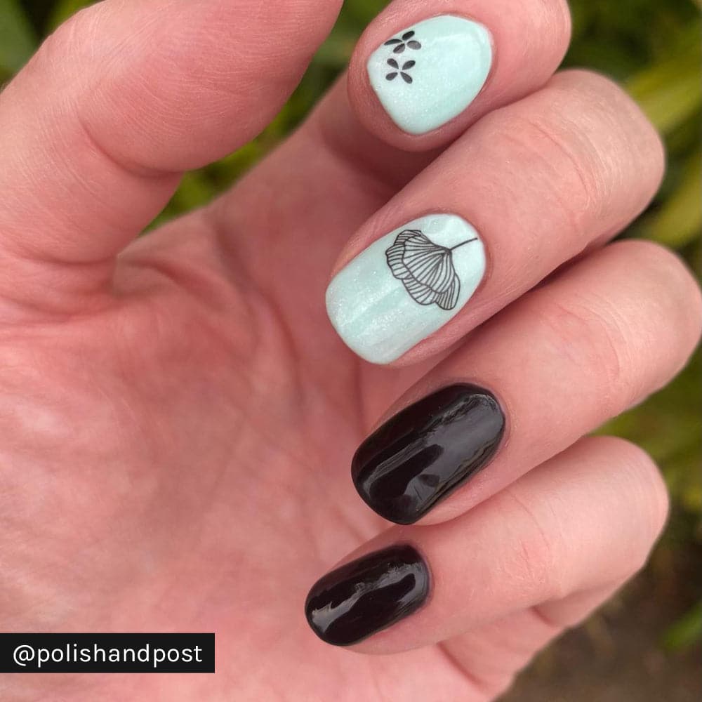 Gelous Black Bouquet Water Nail Transfers - Instagram Photo