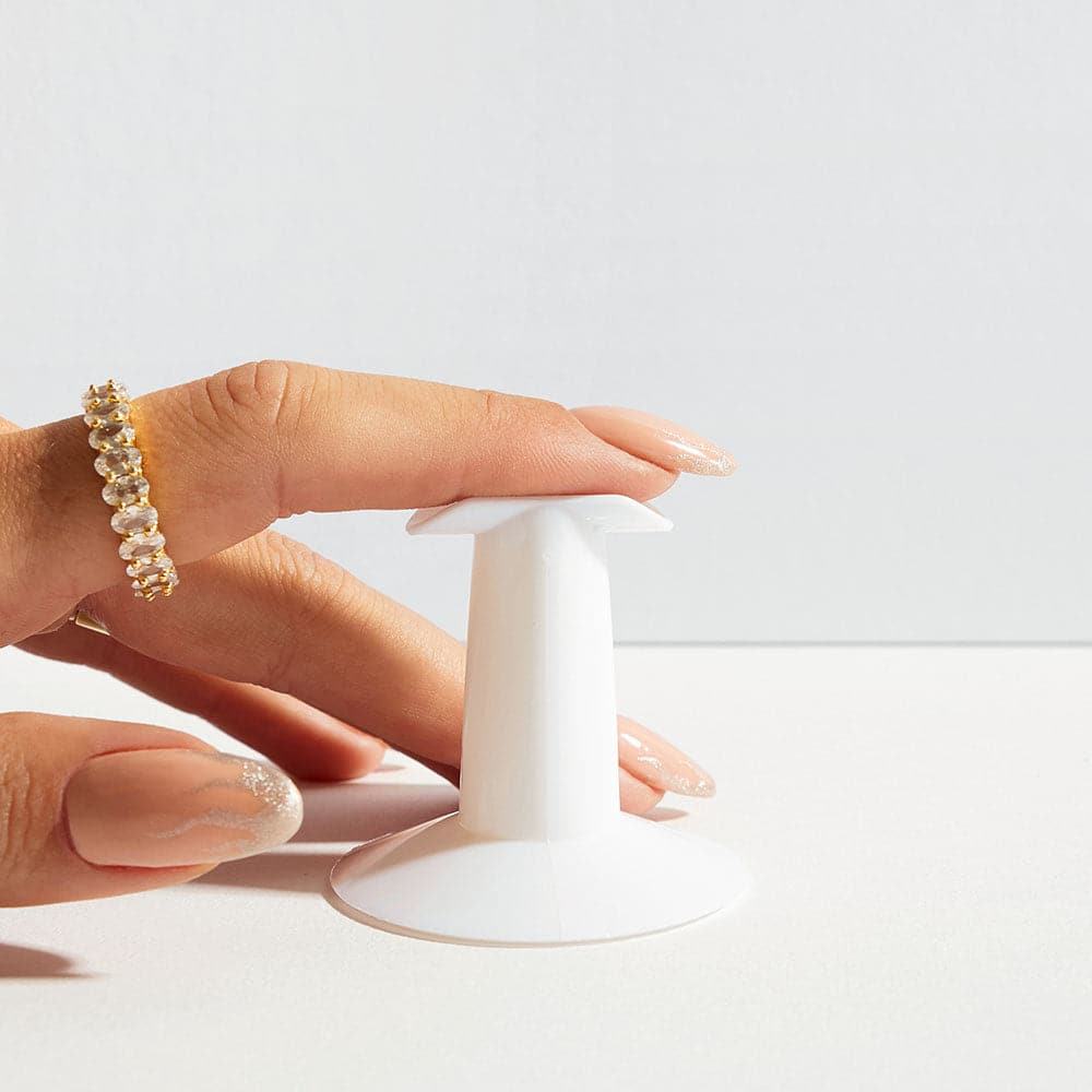 Gelous Gel Nail Painting Finger Rest - photographed in New Zealand with model