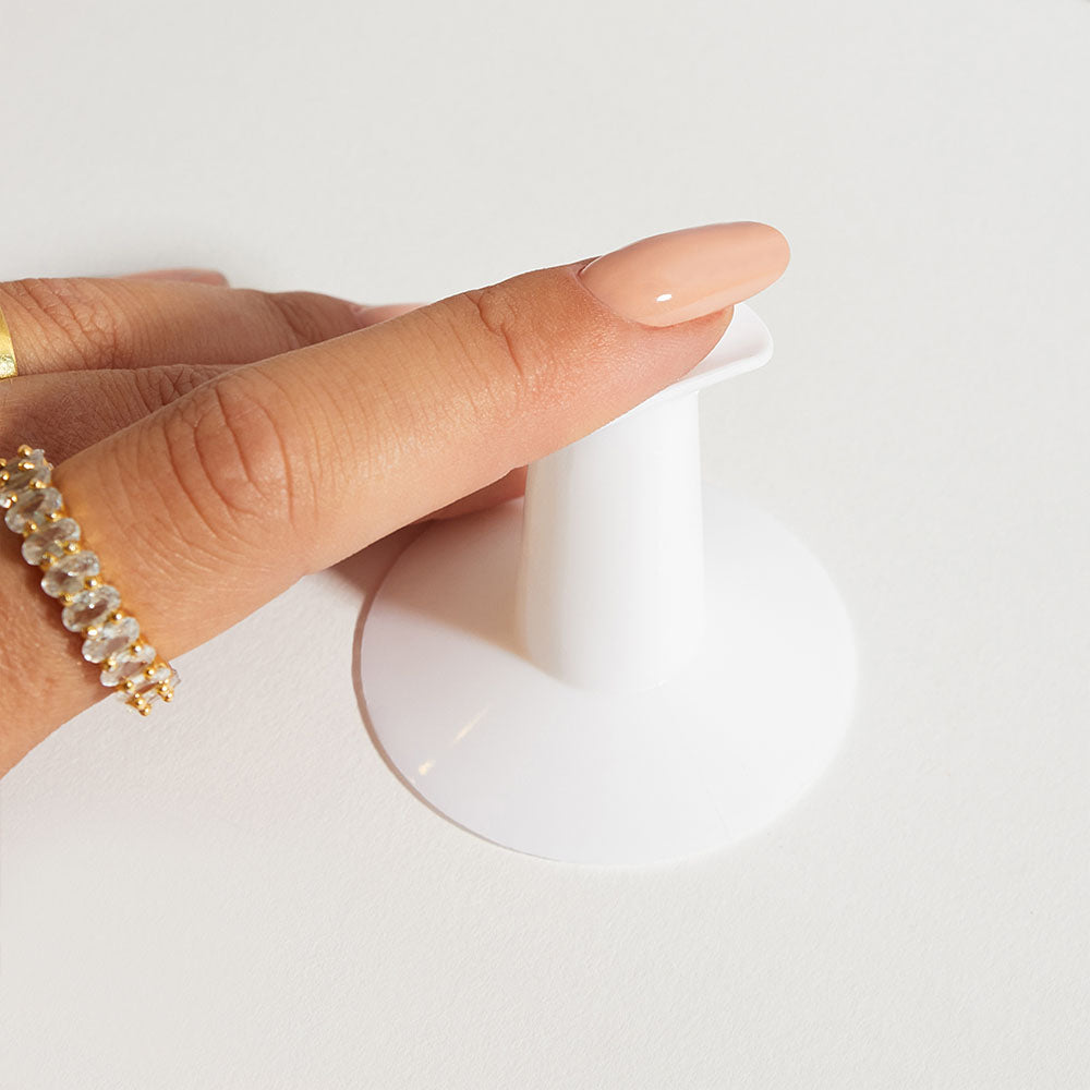 Gelous Gel Nail Painting Finger Rest - photographed in New Zealand with model