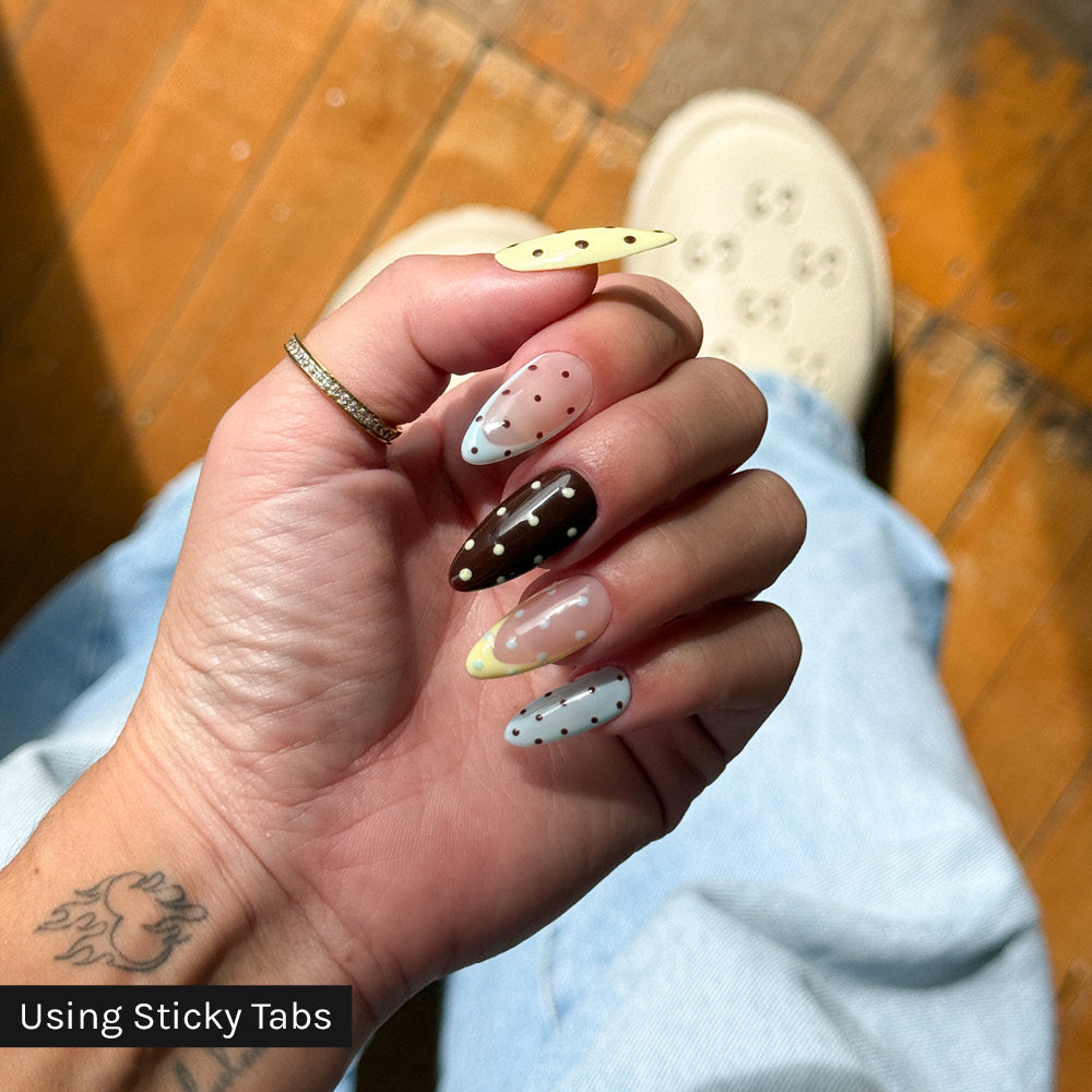 Gelous Long Almond Nail Tips - photographed in New Zealand on model
