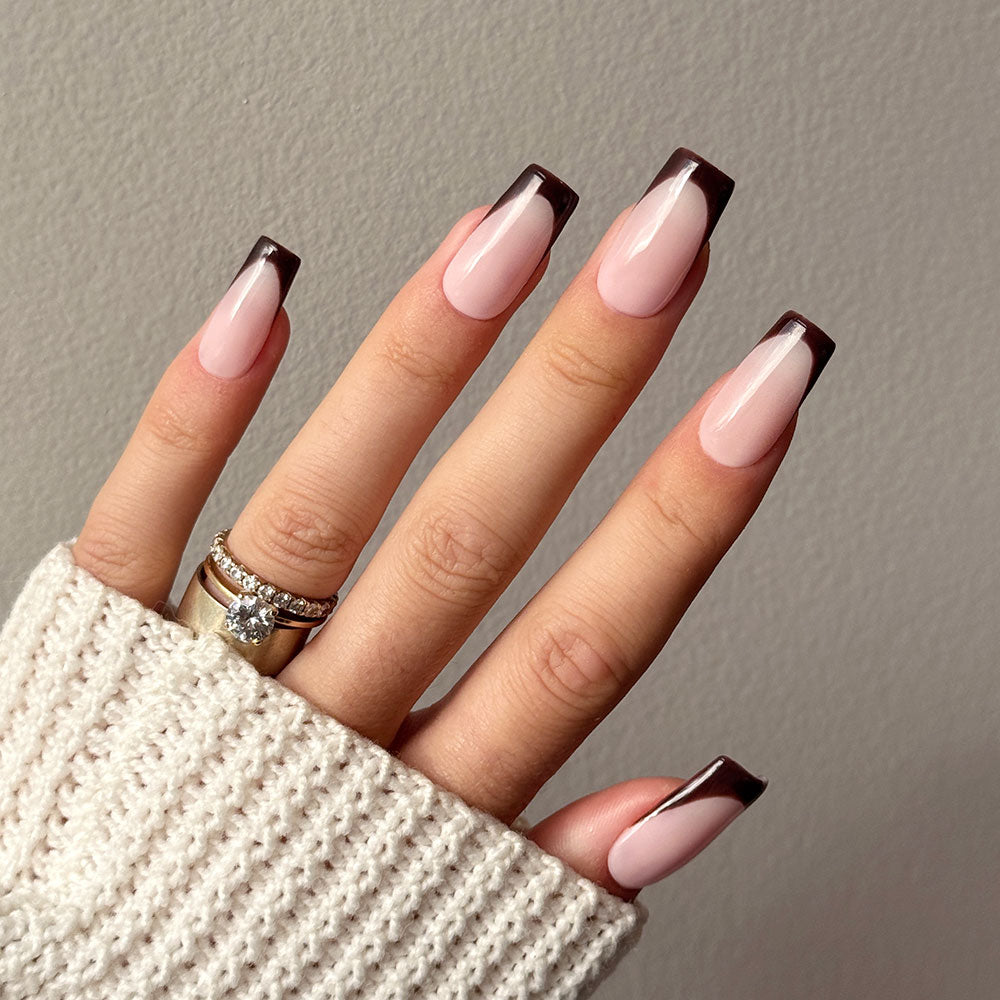 Gelous Long Square Nail Tips swatch - photographed in New Zealand