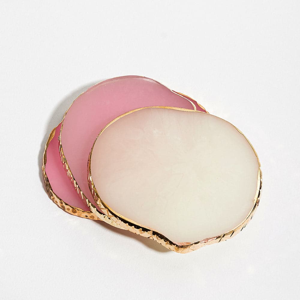 White and Pink Resin Nail Art Palette - photographed in New Zealand