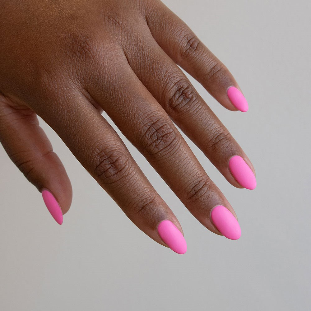 Gelous Matte Top Coat gel nail polish on model - photographed in New Zealand