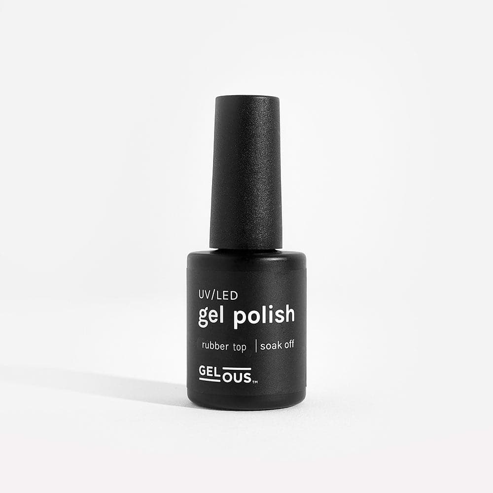 Gelous Clear Rubber Top Coat gel nail polish swatch - photographed in New Zealand